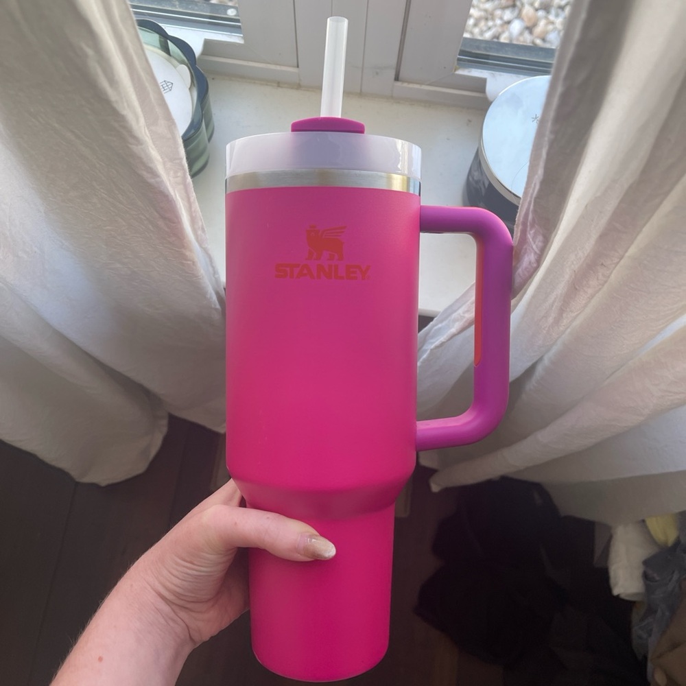 Stanley Pink Tumbler with Straw
